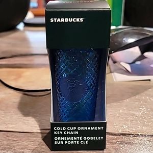 Starbucks 2022 Holiday Blue Keychain